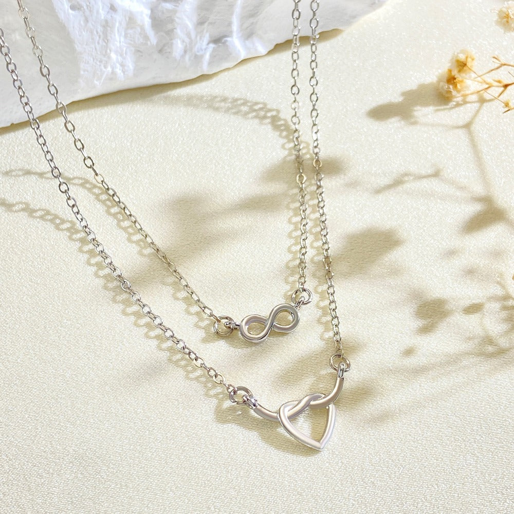 Wholesale Love Creative Intertwined Heart-shaped Stacked Clavicle Chain
